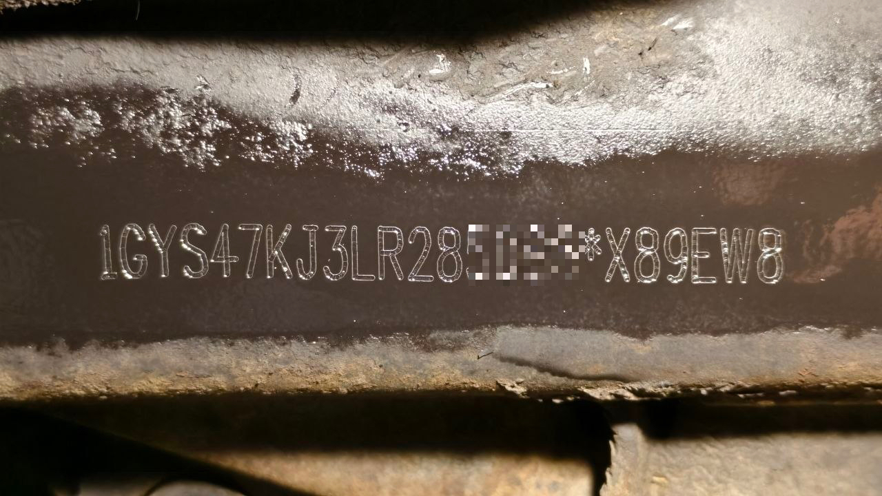 Маркировка VIN на раме автомобиля